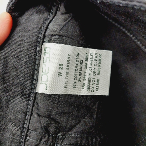 Joe's Jeans The Skinny Black Zip Up Five Pockets Casual Jeans P3838 - Picture 8 of 9